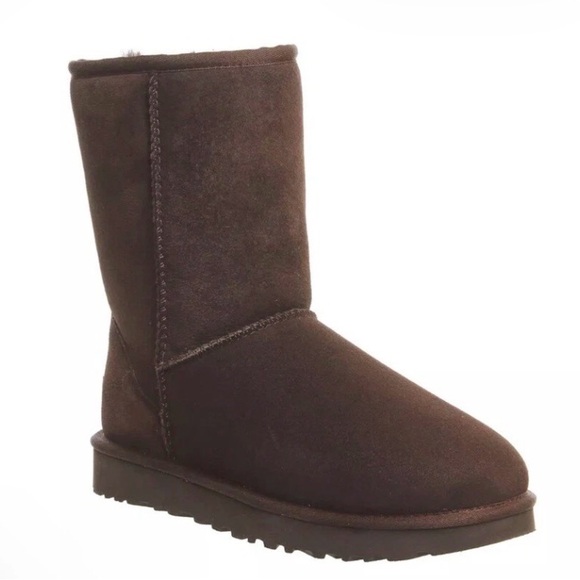 UGG Chocolate Brown Short Boots - Picture 1 of 6